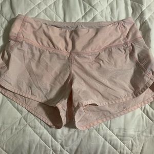 Light pink lululemon shorts